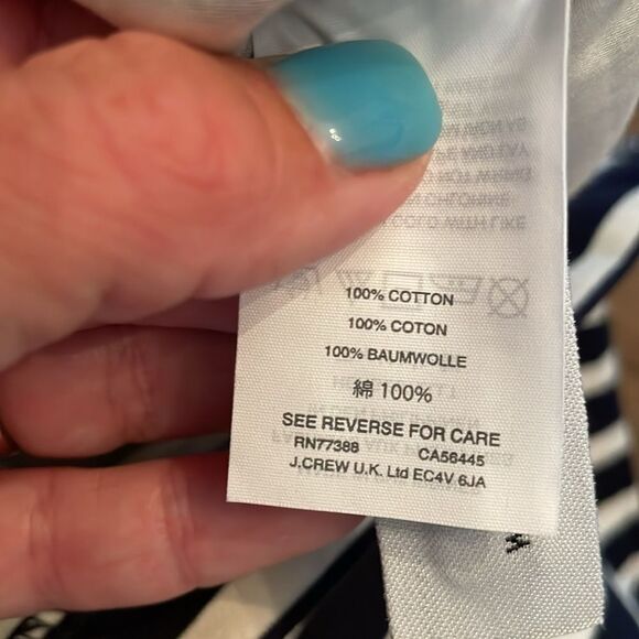 J. Crew One Shoulder Black and Ivory Striped Top Size XS - Picture 7 of 7